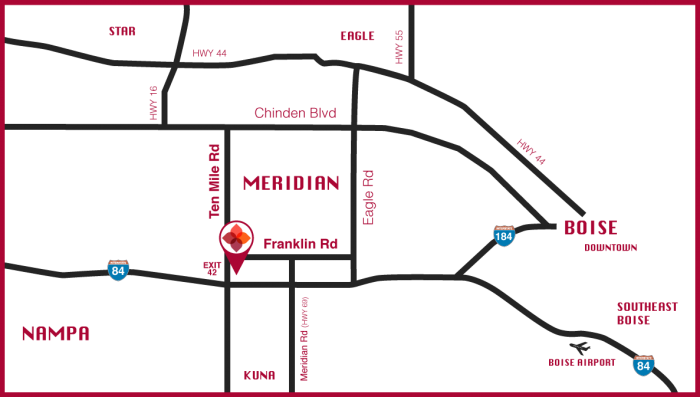 Ten Mile Meridian Idaho Location Map